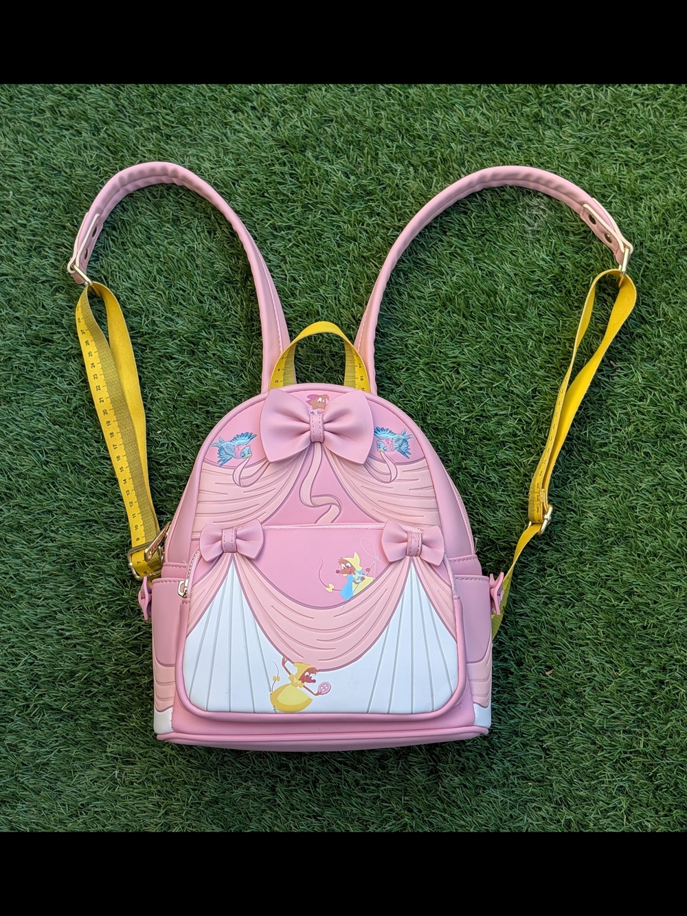 Disney Loungefly Cinderella 70th Anniversary Mice Sewing Pink Dress Mini Backpac